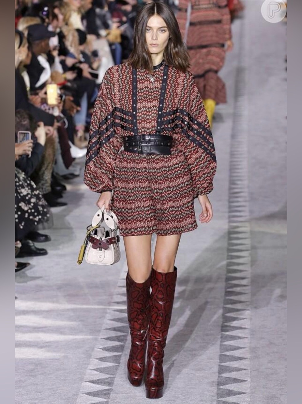 Longchamp Red snake print leather Platform women’s long boots.